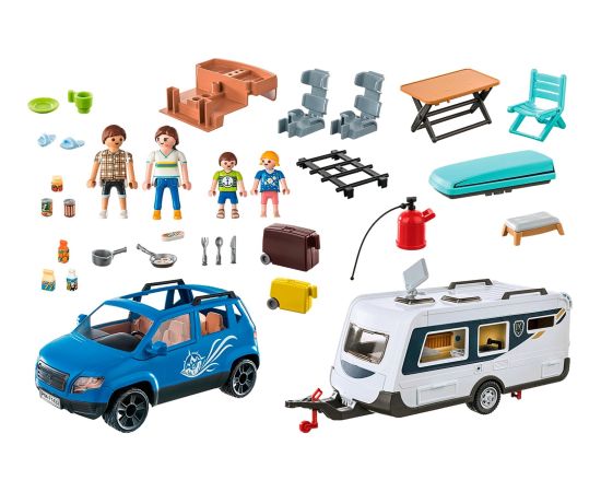 PLAYMOBIL 71423 Family Fun Caravan with Car, construction toy