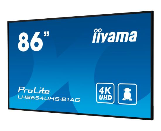 iiyama ProLite LH8654UHS-B1AG, public display (black, UltraHD/4K, IPS, speakers)