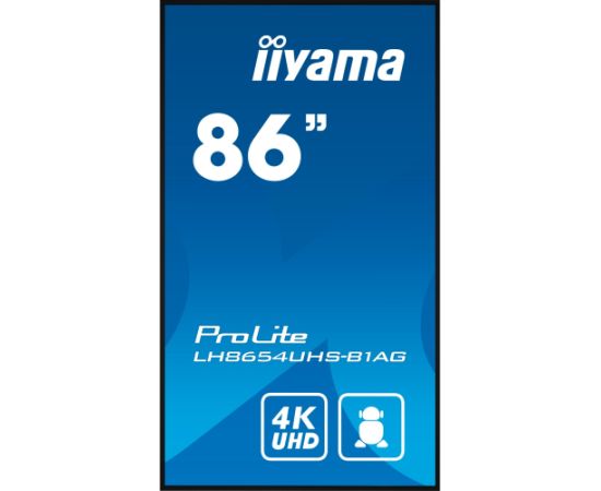 iiyama ProLite LH8654UHS-B1AG, public display (black, UltraHD/4K, IPS, speakers)