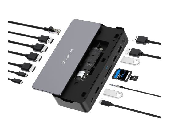 Verbatim USB-C Pro Docking Station 15 Port with SSD slot CDS