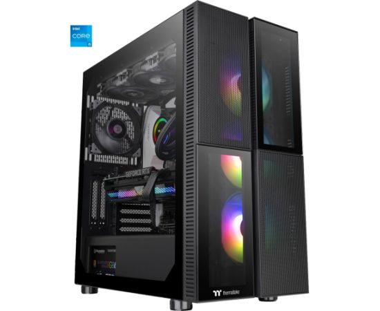 Thermaltake Telesto Black, gaming PC (black, Windows 11 Home 64-bit)