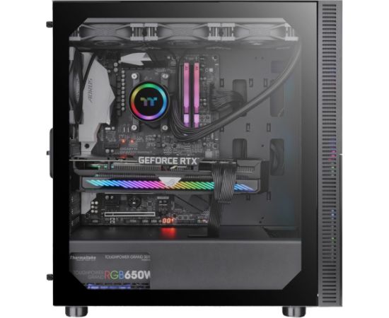 Thermaltake Telesto Black, gaming PC (black, Windows 11 Home 64-bit)