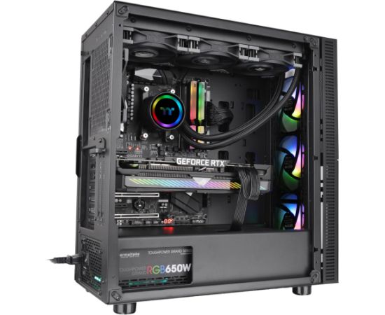 Thermaltake Telesto Black, gaming PC (black, Windows 11 Home 64-bit)