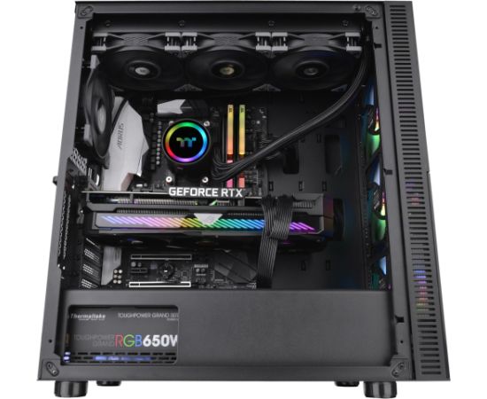 Thermaltake Telesto Black, gaming PC (black, Windows 11 Home 64-bit)