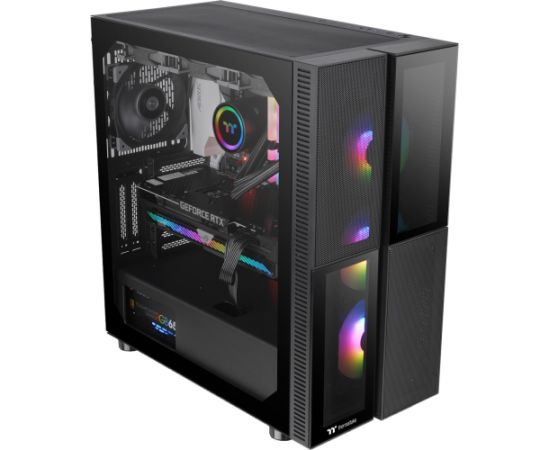 Thermaltake Telesto Black, gaming PC (black, Windows 11 Home 64-bit)