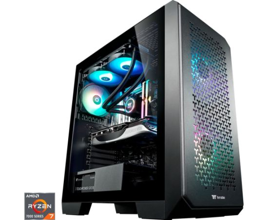 Thermaltake Tethys Black, gaming PC (black/transparent, Windows 11 Home 64-bit)