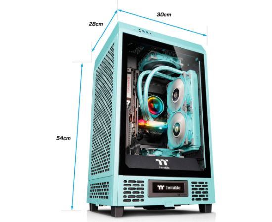 Thermaltake Toughline T200A Turquoise, gaming PC (turquoise/transparent, Windows 11 Home 64-bit)