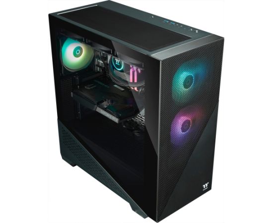 Thermaltake Hyperion V2 Black, gaming PC (black/transparent, Windows 11 Home 64-bit)