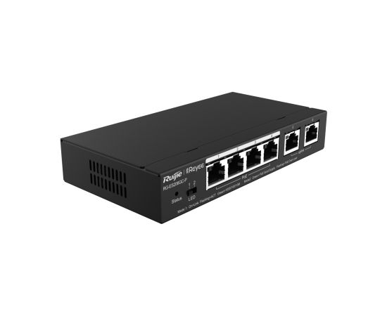 Ruijie RG-ES206GC-P ~ Gigabit pārvaldāms PoE komutators 4GE(PoE)+2GE(Uplink)(PoE 54W)