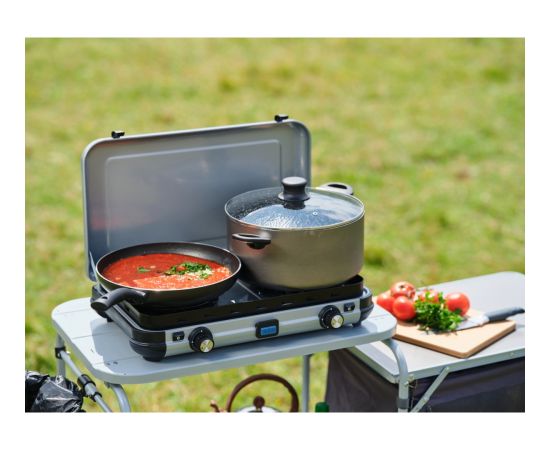 Campingaz Camping Kitchen 2 Maxi, gas cooker (grey, 2 hobs 2x 1.8 kW, for R904 / R907)