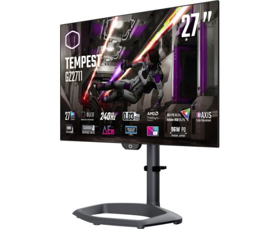 Cooler Master GZ2711 - 27 - LED monitor, black, QHD, AMD Free-Sync Premium, USB-C, 240Hz panel