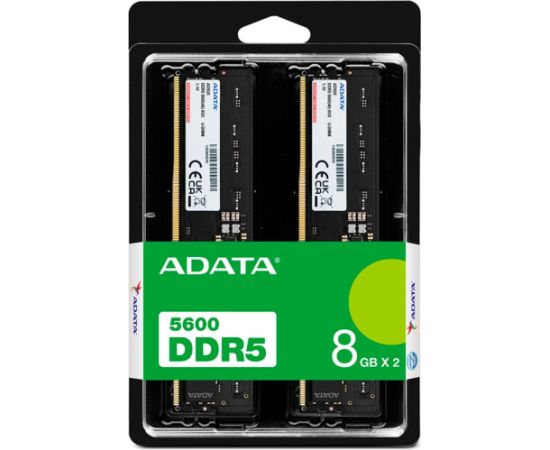 ADATA DDR5 - 16GB - 5600 - CL - 46 (2x 8 GB) dual kit, RAM (black, AD5U56008G-DT, Premier Tray)