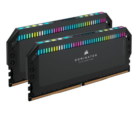 Corsair DDR5 - 64GB - 6000 - CL - 30 (2x 32 GB) dual kit, RAM (black, CMT64GX5M2B6000C30, Dominator Platinum RGB, INTEL XMP)