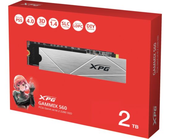 ADATA XPG GAMMIX S60 BLADE 2TB, SSD (PCIe 4.0 x4, NVMe, M.2 2280)