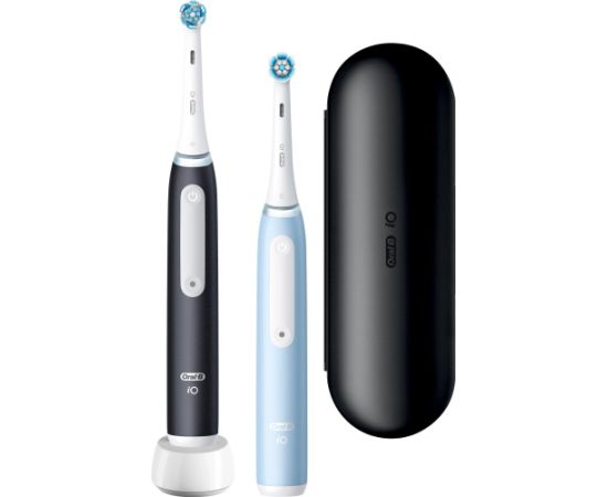 Braun Oral-B iO Series 3N Duo, electric toothbrush (black/blue, matt black/ice blue incl. 2nd handpiece)