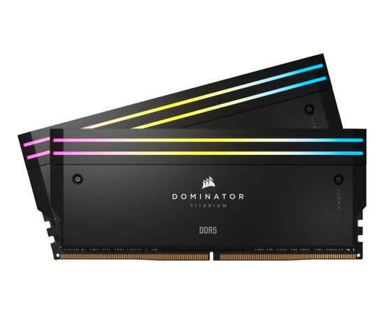 Corsair DDR5 - 96GB - 6400 - CL - 32 (2x 48 GB) dual kit, RAM (black, CMP96GX5M2B6400C32, Dominator Titanium, INTEL XMP)