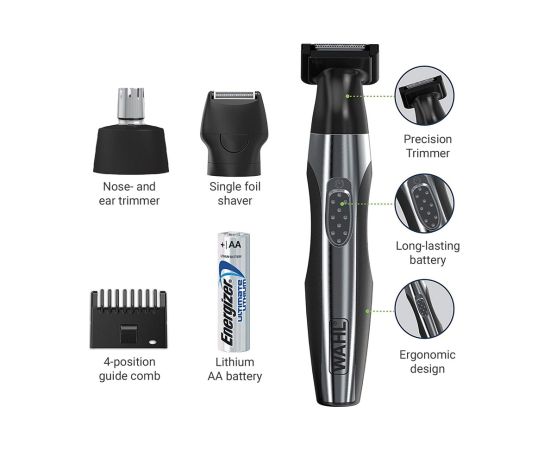 Wahl Travel Kit Deluxe Black, Stainless steel