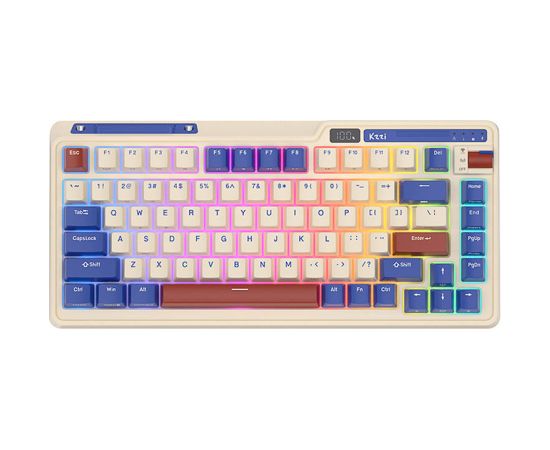 Wireless mechanical keyboard Royal Kludge KZZI K75 pro RGB, Moment Switch (retro blue)