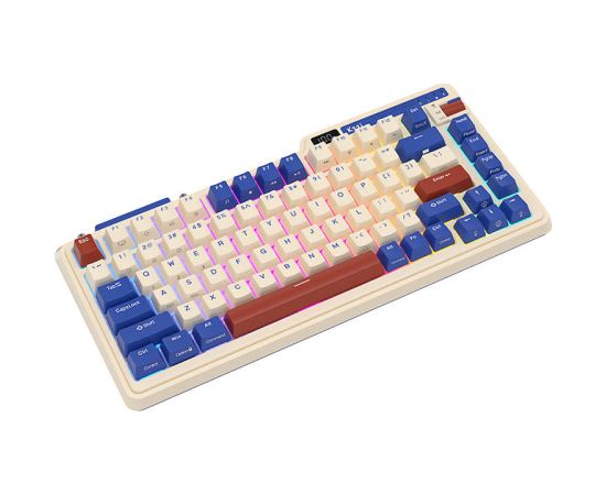 Wireless mechanical keyboard Royal Kludge KZZI K75 pro RGB, Moment Switch (retro blue)