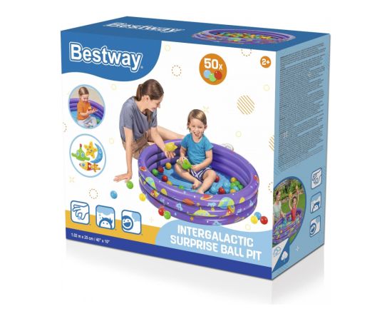 bestway piepūšamais baseins ar bumbiņām, 102 x 25 cm