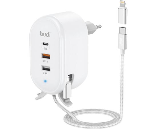 Wall Charger Budi 1m cable 30W (white)