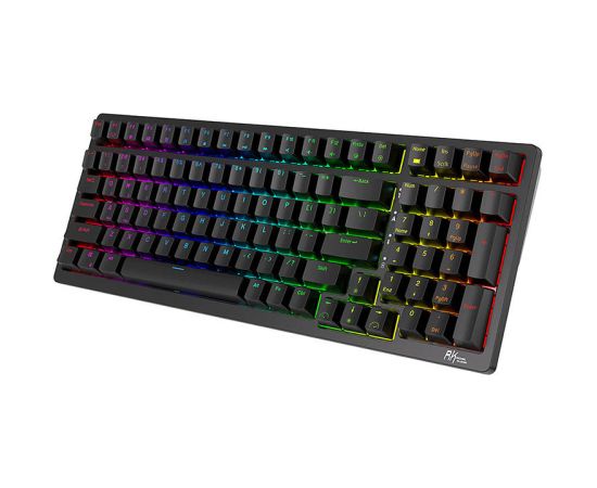 Wireless mechanical keyboard Royal Kludge RK98 RGB, Red switch (black)