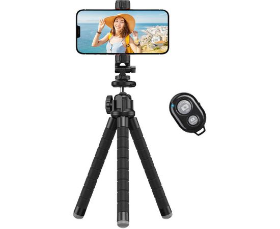 Octopus flexible tripod APEXEL APL-JJ025 with GoPro adapter (black)