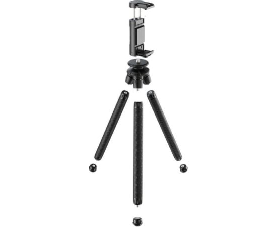 Tripod/flexible phone holder APEXEL APL-JJ07 (black)