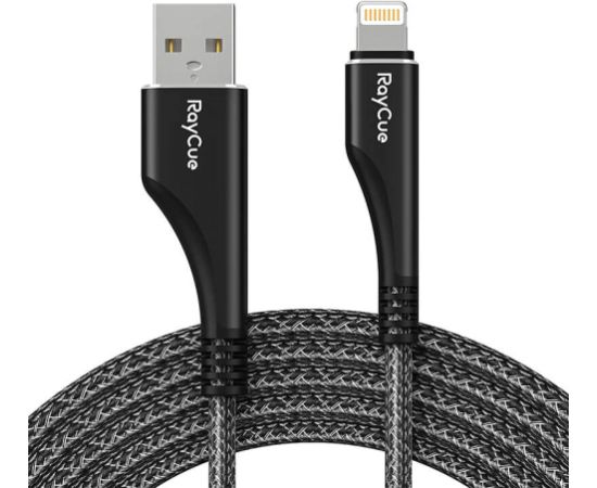 Kabel USB-A do lightning RayCue CA01 1.2m 2.4A (czarny)