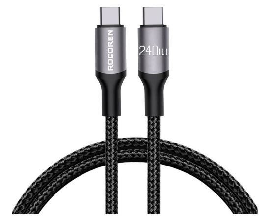 Fast Charging cable Rocoren USB-C to USB-C Retro Series 3m 240W (grey)