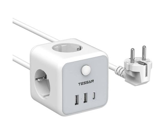 TESSAN Power strip TS-301-C-GR