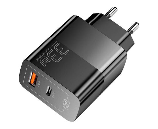 Charger USB-C+USB-A 33W Essager GaN (black)