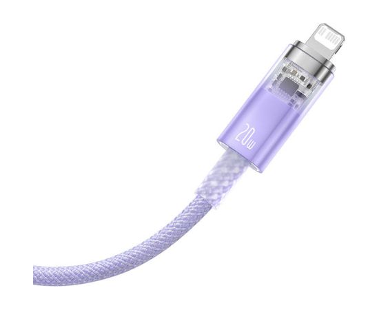 Fast Charging cable Baseus USB-C to Lightning  Explorer Series 2m, 20W (purple)