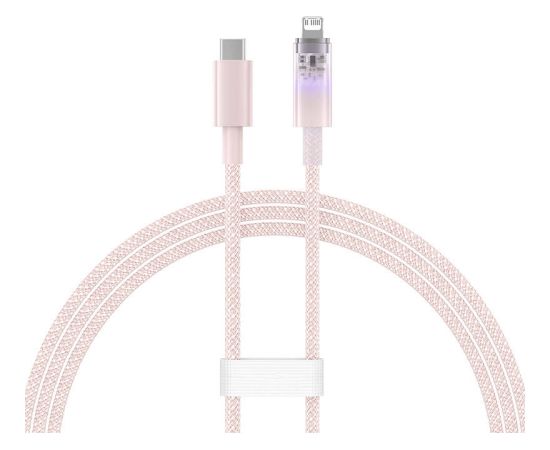 Fast Charging cable Baseus USB-C to Lightning  Explorer Series 1m, 20W (pink)