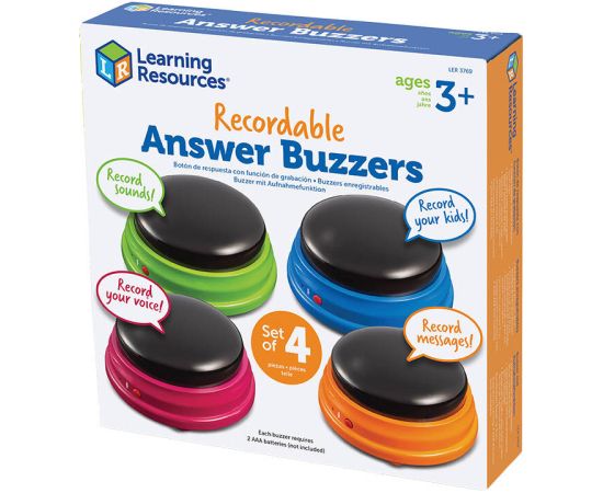 Recordable Answer Buzzers (Set of 4) Learning Resources LER 3769