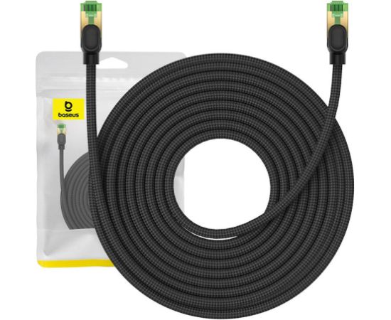 Braided network cable cat.8 Baseus Ethernet RJ45, 40Gbps, 15m (black)