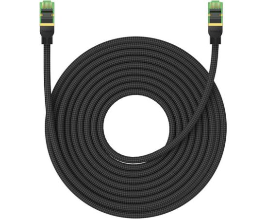 Braided network cable cat.8 Baseus Ethernet RJ45, 40Gbps, 15m (black)