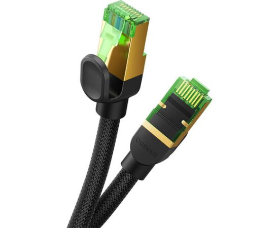 Braided network cable cat.8 Baseus Ethernet RJ45, 40Gbps, 15m (black)