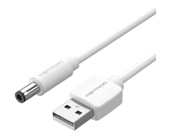 Power Cable USB 2.0 to DC 5.5mm Barrel Jack 5V Vention CEYWD 0,5m (white)