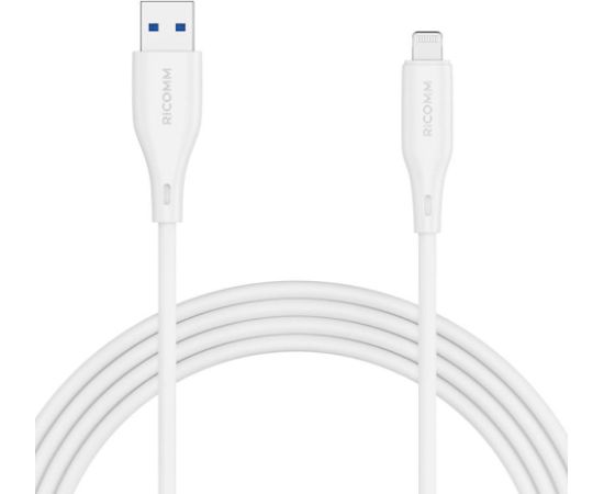 USB-A to Lightning Cable Ricomm RLS007ALW 2.1m