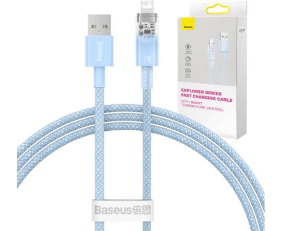 Fast Charging Cable Baseus Explorer USB to Lightning 2.4A 1M (blue)