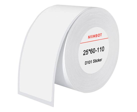 Thermal labels Niimbot stickers 25x60 mm, 110 pcs (White)