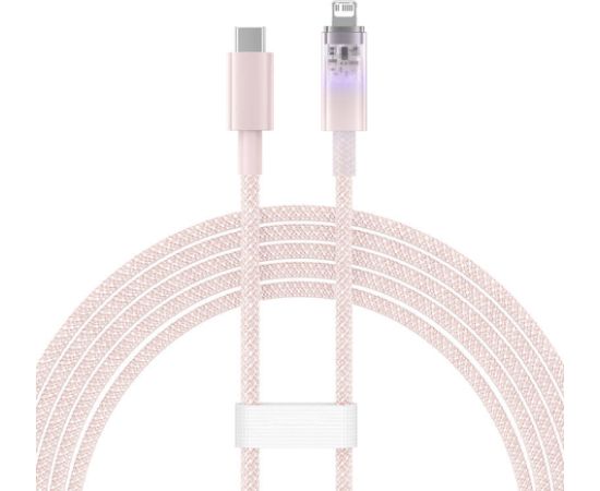 Fast Charging cable Baseus USB-A to Lightning Explorer Series 2m 20W (pink)