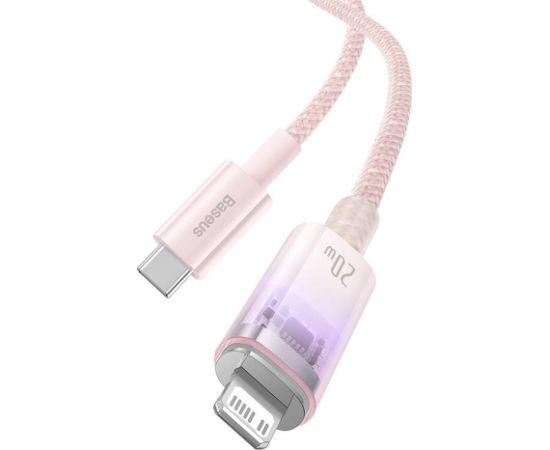 Fast Charging cable Baseus USB-A to Lightning Explorer Series 2m 20W (pink)