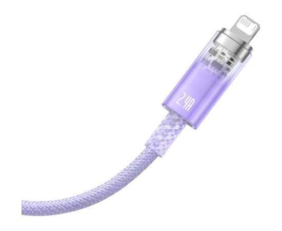 Fast Charging cable Baseus USB-A to Lightning Explorer Series 1m 2.4A (purple)