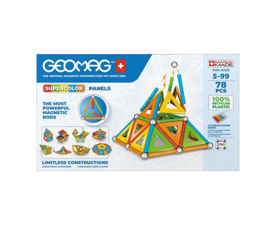 Supercolor Panels Recycled 78-piece GEOMAG GEO-379