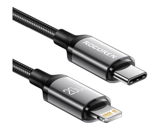 Fast Charging cable Rocoren USB-C to Lightning Retro Series 2m (grey)