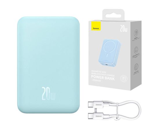 Powerbank Baseus Magnetic Mini 20000mAh, USB-C 20W MagSafe (blue)