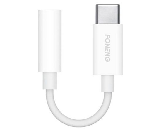 Audio cable 3.5mm jack to USB type-C Foneng BM21 (white)