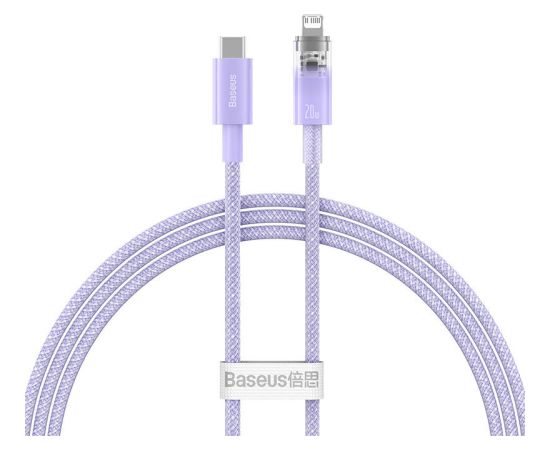 Fast Charging cable Baseus USB-C to Lightning  Explorer Series 1m, 20W (purple)